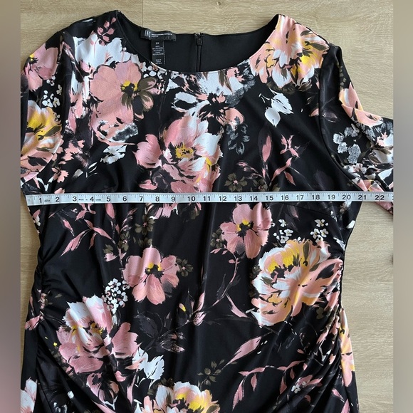 INC International Concepts Peony Garden Floral Bodycon Dress Black Size 2X - Picture 6 of 8